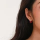 Серьги Qlady женские красные с серебряной иглой, ювелирные украшения - изображение 5