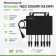 Микроинвертор для солнечных панелей Growatt NEO 2000M-X2 (WF) 2000 Вт 4 MPPT WiFi IP67 Black - изображение 1