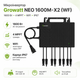 Мікроінвертор для сонячних панелей Growatt NEO 1600M-X2 (WF) 1600 Вт 4 MPPT WiFi IP67 Black - зображення 1