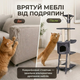 Когтеточка домик для кошек 138 см 5 уровней Серая игровой комплекс с лестницей и игрушками драпак для животных - изображение 3