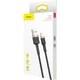 Кабель Baseus Cafule USB-A to Lightning 2m Black/Gold (CALKLF-CV1) [169521] - изображение 8