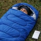 Спальный мешок с подогревом USB 215х65 см до -30°C холлофайбер с капюшоном синий - зображення 4