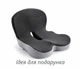 Ортопедическая подушка для сидения с Memory Foam, вырез под копчик, антискользящая, дышащий чехол 44×42×32 см YouWe чёрно-серая 2100149 - изображение 5