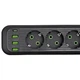 Мережевий фільтр-подовжувач 5 розеток 3xUSB-A 1xUSB-C 3м чорний HP-5-42 - зображення 4