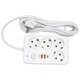 Сетевой фильтр-удлинитель 4 розетки 2xUSB-A 1xUSB-C 5м белый HP-5-47 - изображение 2