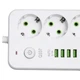 Мережевий фільтр-подовжувач 5 розеток 4хUSB-A 1хUSB-C 5м білий HP-5-51 - зображення 4