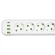 Мережевий фільтр-подовжувач 5 розеток 3xUSB-A 1xUSB-C 3м білий HP-5-41 - изображение 4