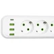 Мережевий фільтр-подовжувач 5 розеток 3xUSB-A 1xUSB-C 5м білий HP-5-39 - зображення 5