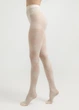 Жіночі фантазійні колготки з геометричним візерунком Giulia TWIST 40 (2) 2 White-crema - изображение 8