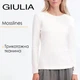 Жіночий лонгслів в рубчик Giulia MOSSLINES 7003/150 S White-dove, трикотажний, з довгими рукавами, базовий - зображення 5