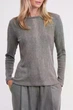 Жіночий лонгслів в рубчик Giulia MOSSLINES 7003/150 S Grey-gunsmoke melange, трикотажний, з довгими рукавами, базовий - зображення 6