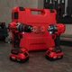 Набор аккумуляторного инструмента Krafftec Germany PRO 2в1 96V 8Ah ударная дрель шуруповерт и гайковерт с двумя аккумуляторами в пластиковом кейсе - изображение 6