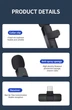 Петличный микрофон беспроводной K9 для смартфона 2 микрофона с адаптером Type C для андроида - изображение 4