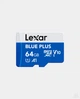 Карта памяти Lexar Blue Plus microSDXC 64 ГБ U1 V10 A1 + SD-адаптер (LMSBLPL064G-BNANG) - изображение 1