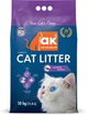 Наповнювач бентонітовий AK Cat COMPACT CAT LITTER грудкувальний Лаванда, 10 кг - изображение 1