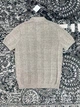 Мужская светло коричневая трикотажная футболка поло Brunello Cucinelli Henley из льна и хлопка размер M - изображение 4
