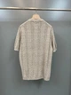 Мужская бежевая трикотажная футболка-поло Brunello Cucinelli Henley из льна и хлопка размер M - изображение 4