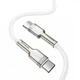 Кабель Baseus Cafule Metal Type-C to Type-C 100W (1m), Белый - изображение 3