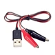 Кабель переходник USB Type-A — зажимы «крокодил» (60 см) для питания и тестирования - изображение 3
