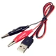 Кабель переходник USB Type-A — зажимы «крокодил» (60 см) для питания и тестирования - изображение 4