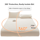 Наматрасник MUJI водонепроницаемый из хлопка на резинке, 1.8х2 м - изображение 8