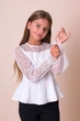 Блузка школьная нарядная Mevis белая 5621-01 122 - изображение 3