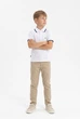 Тенниска поло ST с коротким рукавом Fashion Cuff для мальчика 6-7 лет, рост 122см. Белая - изображение 1