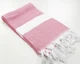 Полотенце пештемаль Turkey Towel 100х180 легкое большое для пляжа бассейна бани сауны подстилка на дачу пикник природу отпуск море ромб розовый - изображение 4