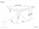Стол раскладной PORTO CERAMIC 120x120(160)x76 см закаленное стекло + керамика травертин бежевый кашемир - изображение 7