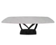 Обеденный стол TYLER CERAMIC раскладной 160(240)x90 см керамика белый мат/железо черное - изображение 4