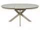 Стол раскладной PORTO CERAMIC 120x120(160)x76 см закаленное стекло + керамика травертин бежевый кашемир - изображение 5