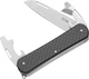 Ніж багатофункціональний Fox Vulpis CF Black EDC компактний Slip Joint M390 3 інструменти - зображення 1