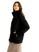 Жіноче коротке кашемірове пальто на блискавці LadyLike 48 Чорний (ladlk2241560090423) - изображение 4