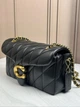 COACH Tabby 26 — жіноча сумка на ланцюжку, стьобана, чорна, золотий логотип - изображение 10