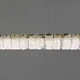 Подвесная удлиненная латунная Led люстра со стеклянными пластинами 120 см | Line F | Арт. P1432-L1200 Bronze - изображение 3