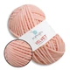 Пряжа плюшевая Popyarn Velvet (Попярн Вельвет) №021 Персик - 100% полиэстер, 100 г / 120 м, для пледов, игрушек, вязания спицами и крючком - изображение 1