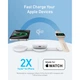 Зарядное устройство Anker MagGo Wireless Charging Pad 15W 3-in-1 Foldable White (B25M8H21) - изображение 5