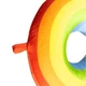 Подушка для шиї U-подібна Rainbow дорожня ортопедична наповнювач memory foam плюшевий велюровий чохол веселка опора голови в літаку та потязі Червоний - зображення 2