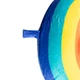 Подушка для шиї U-подібна Rainbow дорожня ортопедична наповнювач memory foam плюшевий велюровий чохол веселка мʼяка підтримка для голови в дорозі та офісі Синій - зображення 3