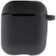 Защитный чехол Silicone Case с карабином и микрофиброй для AirPods 2, Black - изображение 2