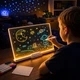 Светодиодная акриловая доска для рисования с подсветкой 20х30 см, детская LED-доска для творчества, 7 маркеров - изображение 7