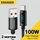 Кабель быстрой зарядки для Xiaomi 100W с дисплеем USB к Type-C 6A 2 метра Essager - изображение 1