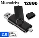 Флешка USB 128Gb Microdrive 2 в 1 Micro USB Type-C / USB для телефона и компьютера Флешка 128 Гб Микродрайв - изображение 5