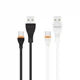 Кабель USB Lightning WALKER C565 силіконовий 2.4А 1 м білий - зображення 3