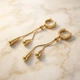 Женские серьги No brand 2433-1 золотистые - изображение 3