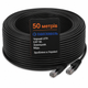 Патчкорд сетевой кабель Одескабель CAT5e UTP CU RJ45 Ethernet 50 м медный наружный чёрный для точки доступа Wi-Fi - изображение 9