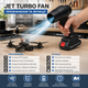 Портативный турбовентилятор Fan&Fan Jet Turbo Fan аккумуляторный 1500 mAh с двумя аккумуляторами тремя скоростями для очистки техники сушки и разжигания огня - изображение 2