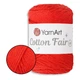 YarnArt Cotton Fair 4/4, Ярко-красный №5547- хлопковая пряжа для вязания спицами и крючком, 50 г/80 м, 100% хлопок - изображение 1
