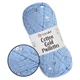YarnArt Cotton Gold Paillettes, Світлий джинс №7110 — бавовняна пряжа з паєтками для в’язання спицями та гачком, 50 г/140 м, 82% бавовна / 18% поліест - зображення 1