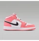 Кроссовки детские Jordan Air Jordan 1 Mid Big Kids Shoes Pink/White 39 DQ8423-602 - изображение 3